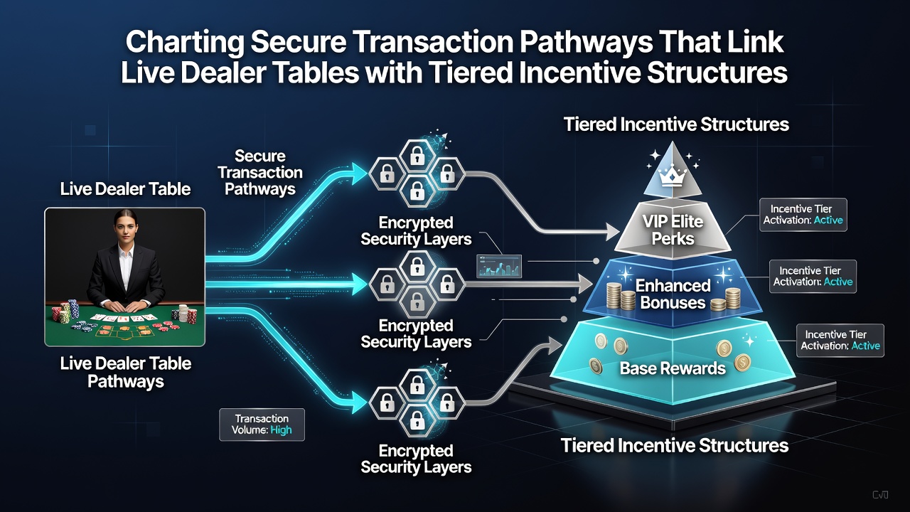 Diagram over transaktionsflow i live dealer og mobile incitamentssystemer